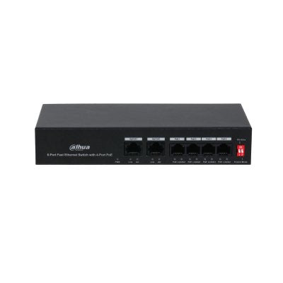 Switch Dahua Dh Pfs3006 4et 36 4 Puertos Fast Ethernet 2 Puertos Enlace Subida