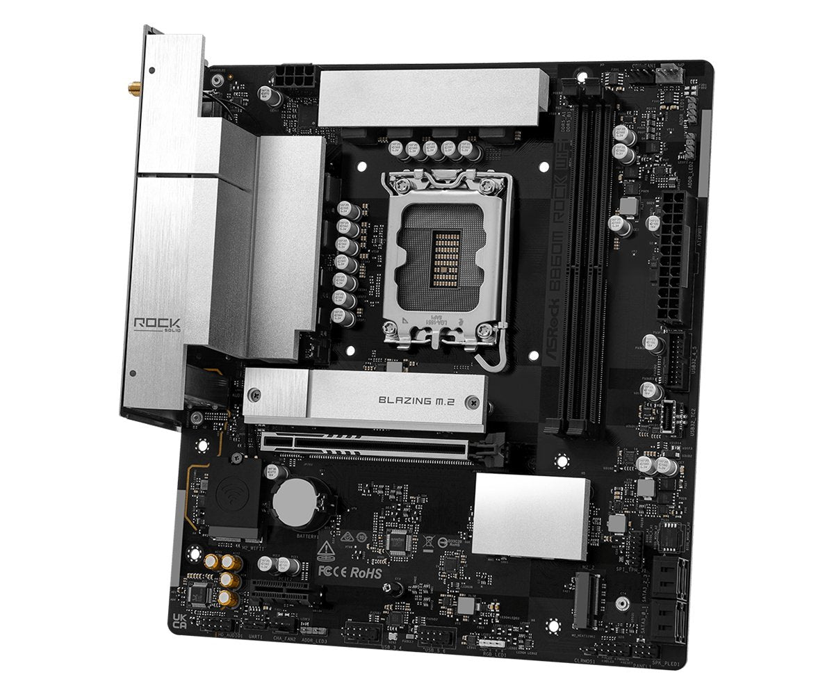 Asrock B860m Rock Wifi 1851 Matx Hdmi Dp Ddr5