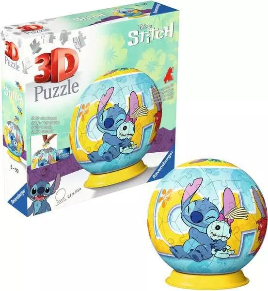 EAN 4005556115969 - Ravensburger 3D Puzzle Ball: Disney Stitch Puzle 3D 73 pieza(s) Dibujos imagen 3