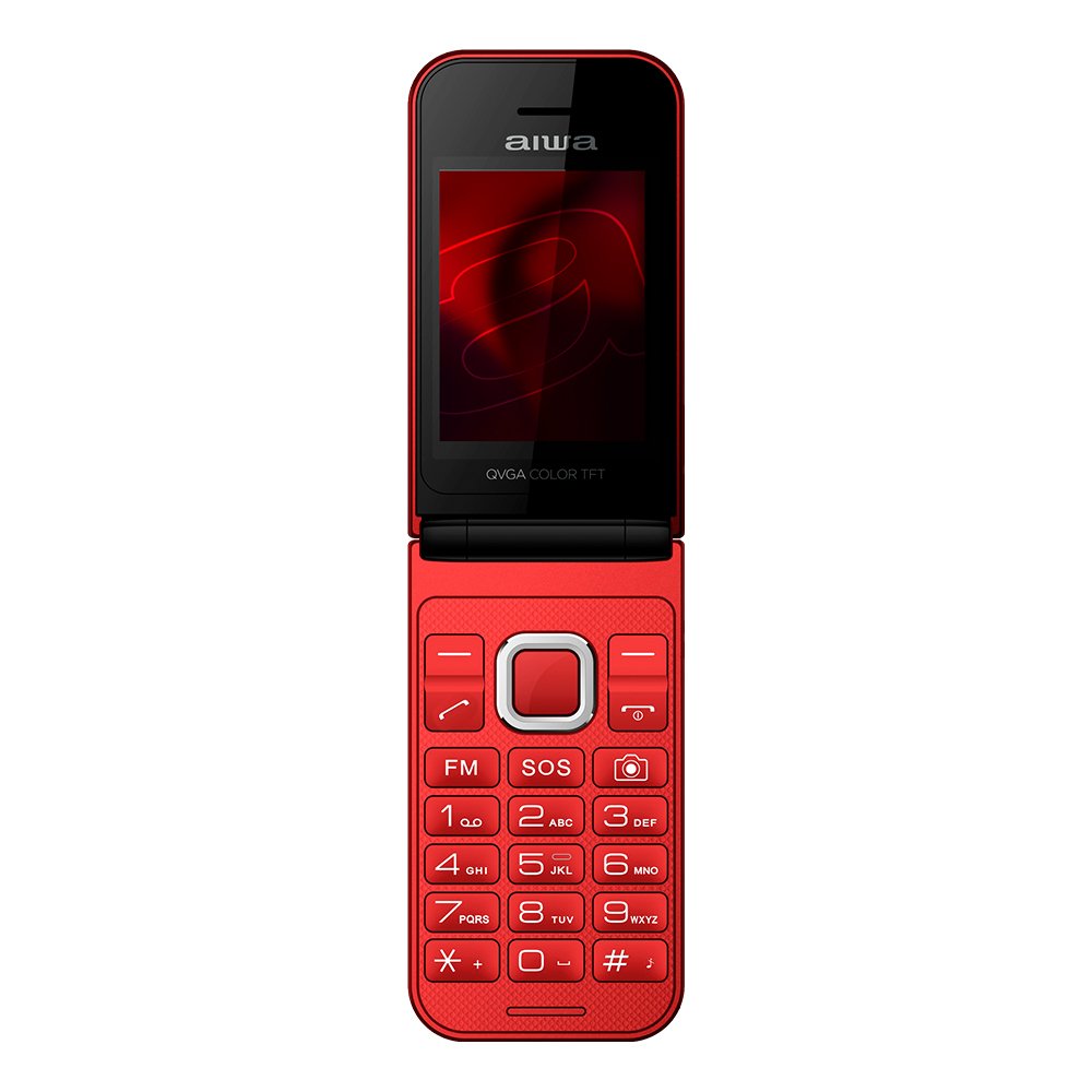 Teléfono Móvil Aiwa Fp-24rd Para Personas Mayores Rojo
