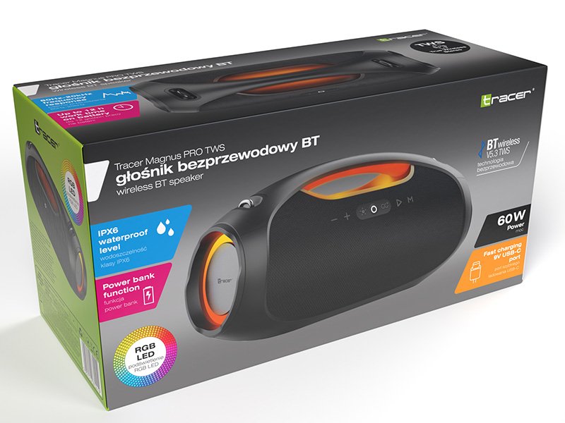 EAN 5907512870419 - Tracer TRAGLO47226 altavoz portátil o de fiesta Altavoz portátil estéreo Negro 60 W imagen 8