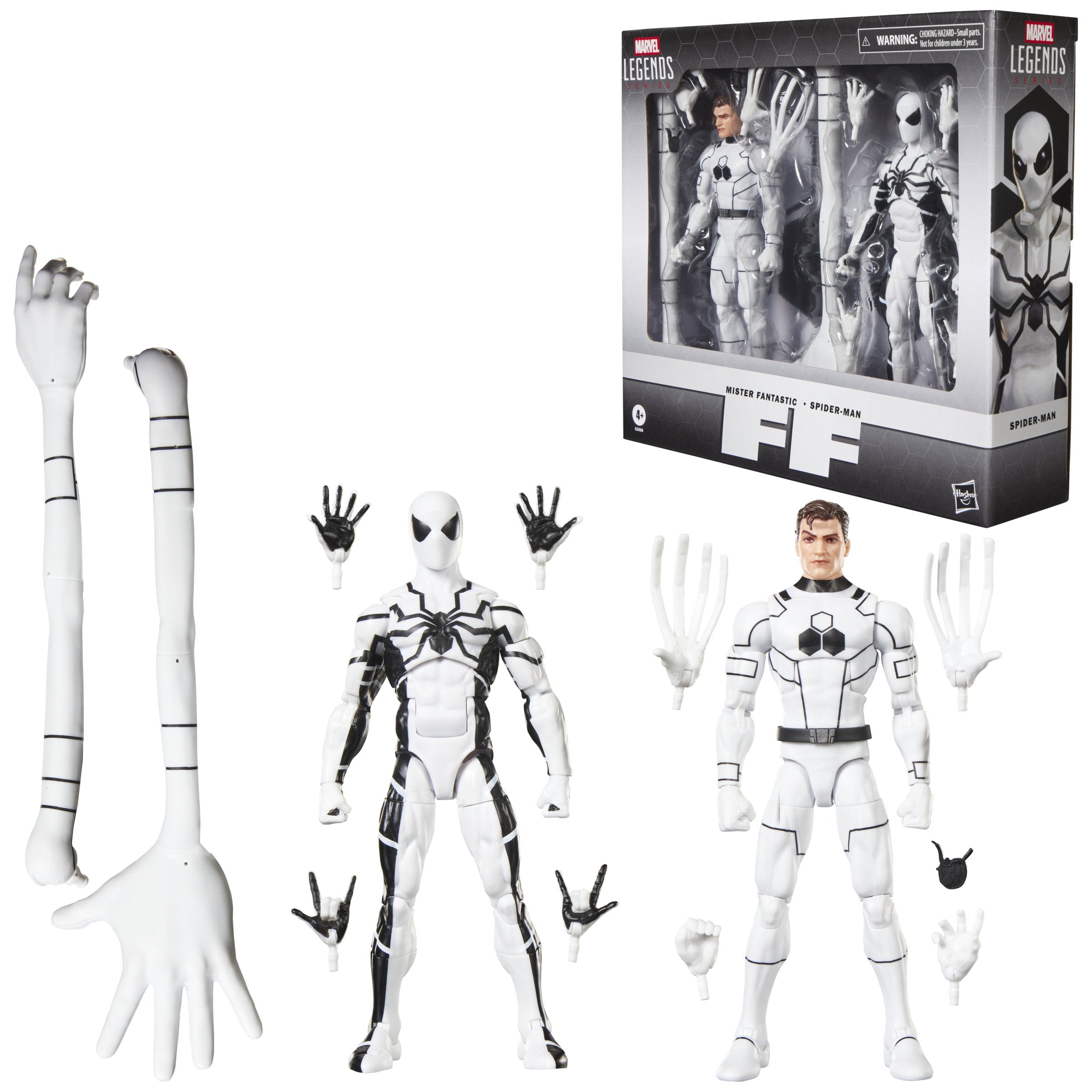 Set 2 Figuras Mister Fantastic & Spiderman Los Cuatro Fantasticos Marvel Legends Series 15cm