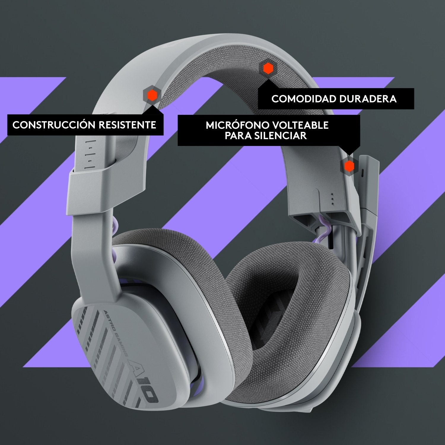 Auriculares Astro Gaming A10 Juego Gris