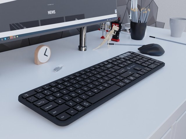 Teclado Ingles + Raton Natec Octopus 2 Bt+Usb Us