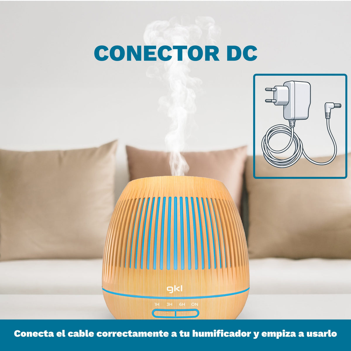 EAN 8426156018386 - Grunkel NATURE ESSENCE humidificador Vapor 0,4 L Madera 400 W imagen 6