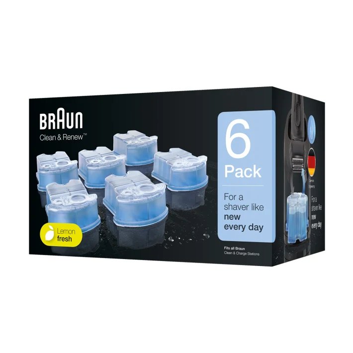 Braun Clean & Renew Cartucho De Limpieza Ccr 2 (Paquete 5+1) 6 Piezas 7500435226356