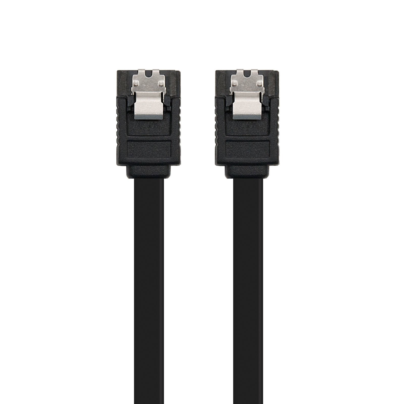 Nanocable Cable Datos Sata Iii 6gbps Con Anclajes 0.50m - Negro