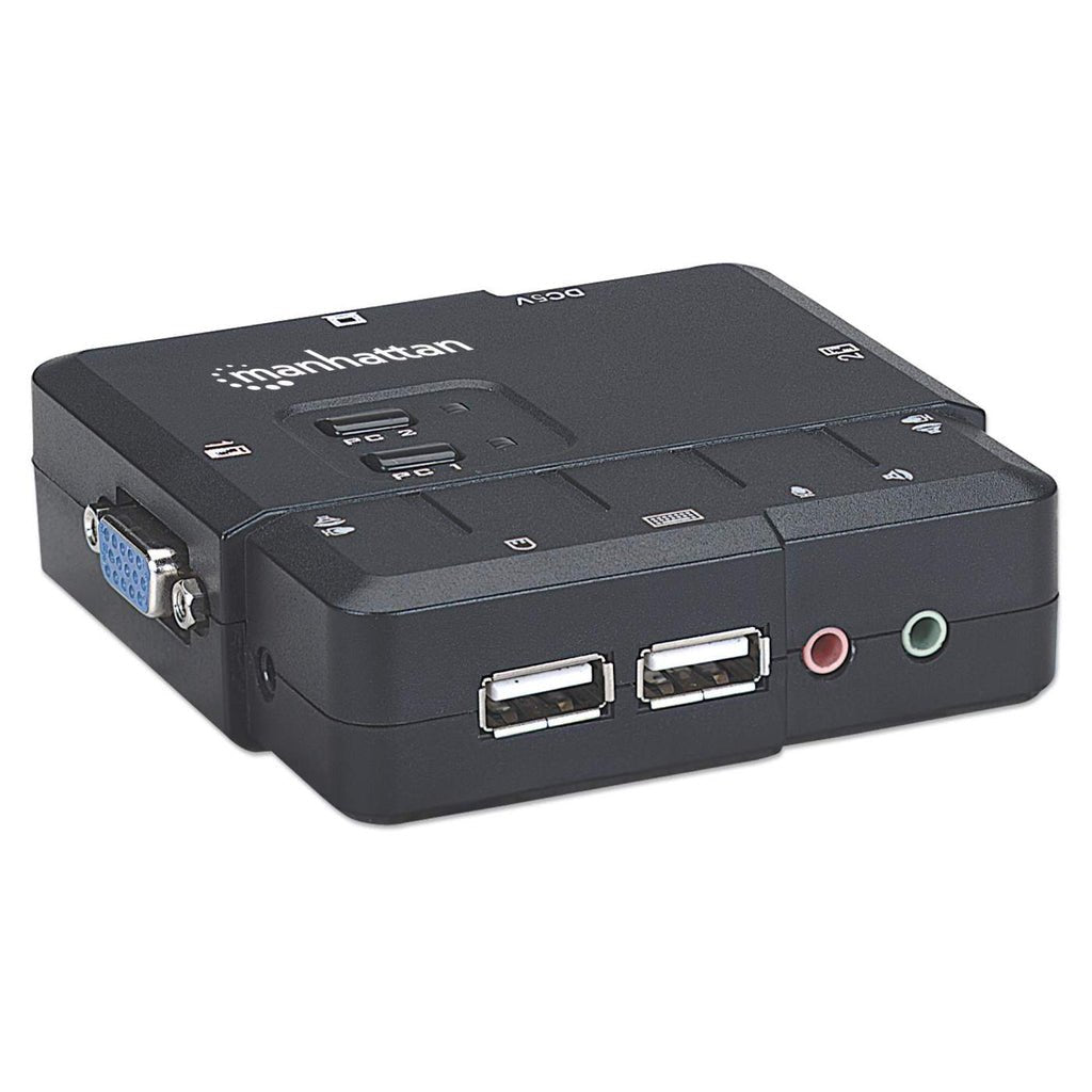 Manhattan Switch Kvm Compacto De 2 Puertos Kvm 2/1 Usb (Z Audio)