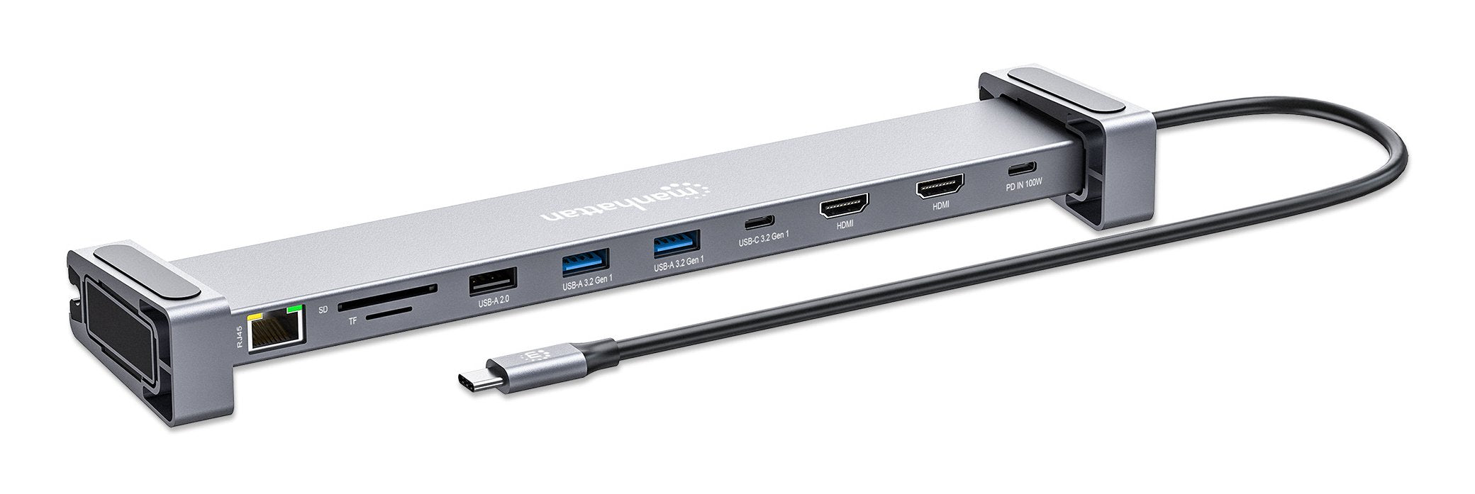 Dockin Manhattan 10-In-1 4k Usb-C Pd Gmation 2xhdmi