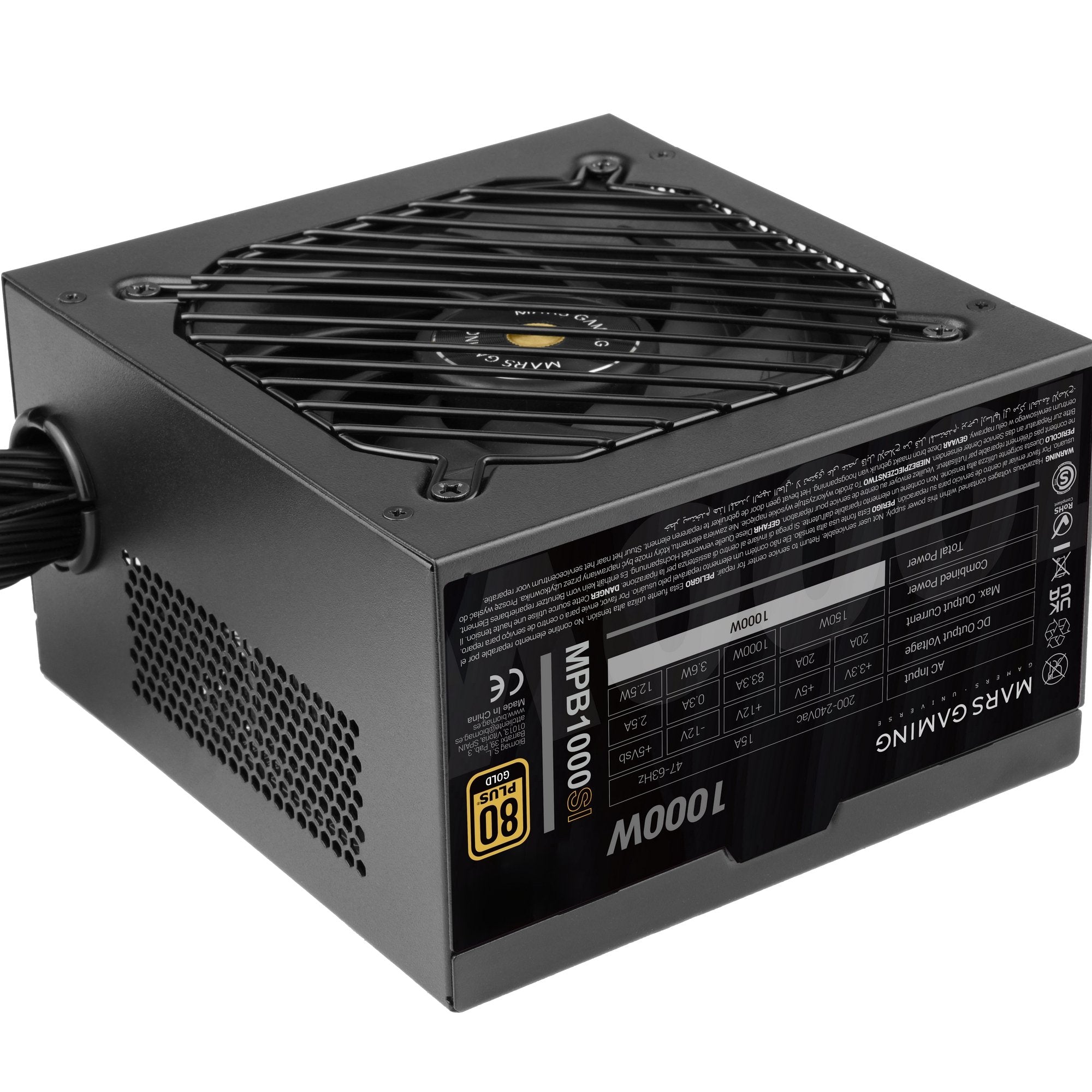 EAN 8435693110637 - Mars Gaming MPB1000SI unidad de fuente de alimentación 1000 W 24-pin ATX ATX Negro imagen 3