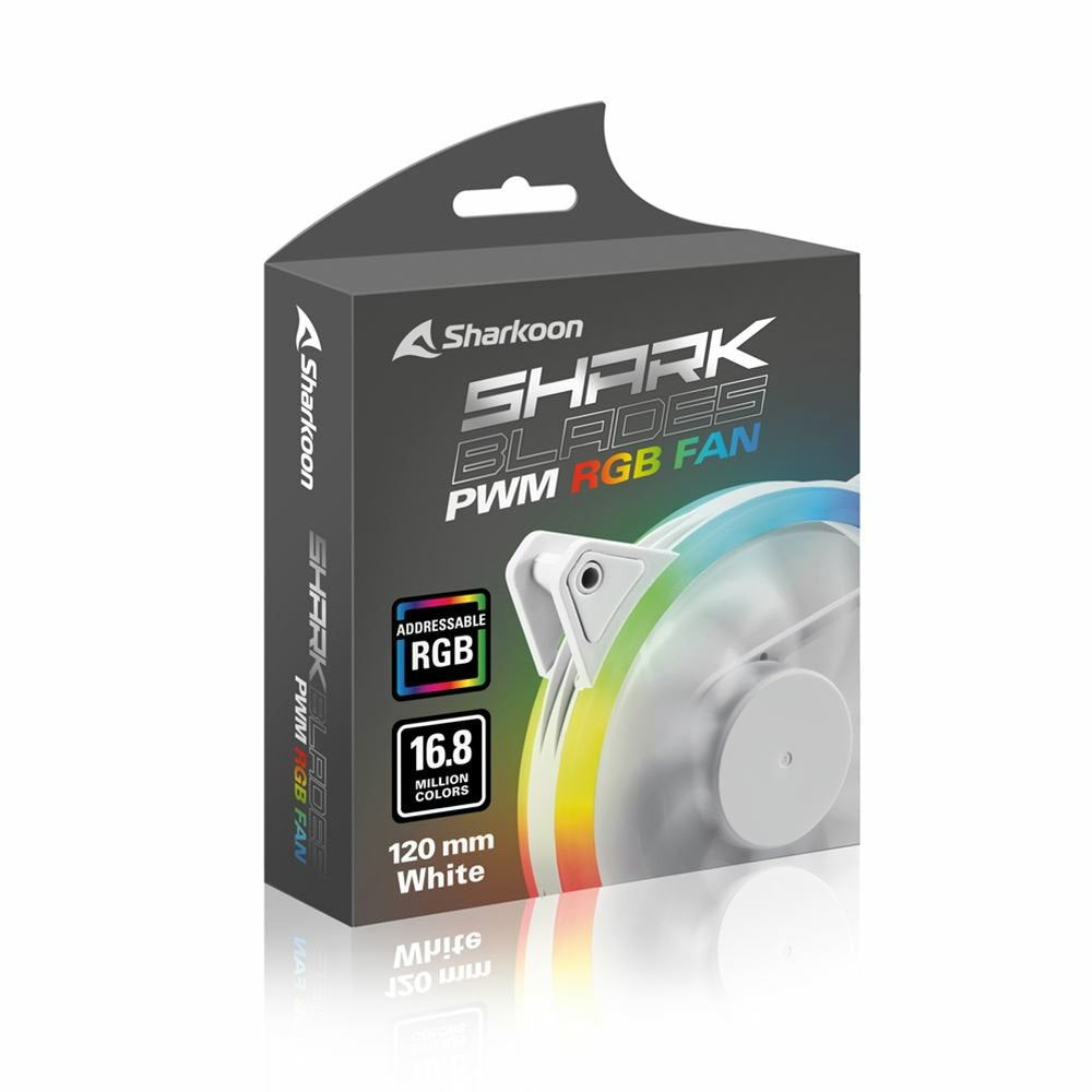 Ventilador Sharkoon Shark Blades Pwm Rgb Fan Blanco