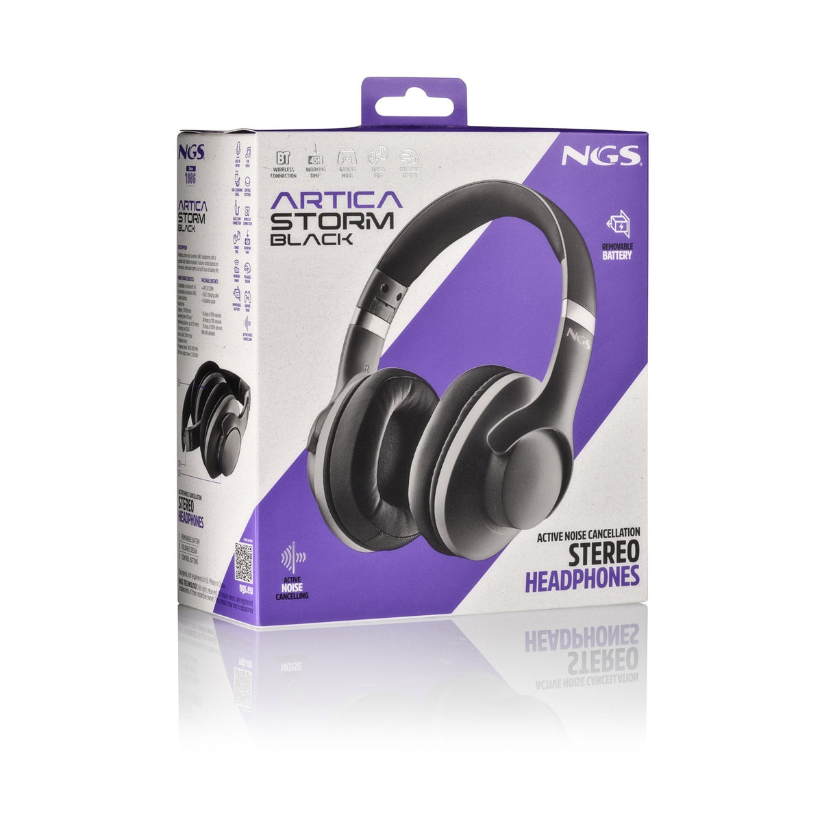 Auriculares Inalámbricos Ngs Artica Storm Con Micrófono Bluetooth Negros