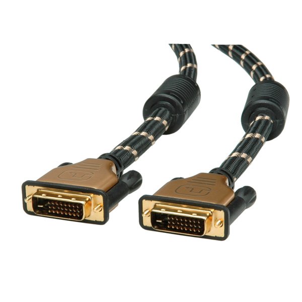 EAN 7611990125524 - ROLINE 11.04.5518 cable DVI 10 m DVI-D Negro, Oro imagen 1
