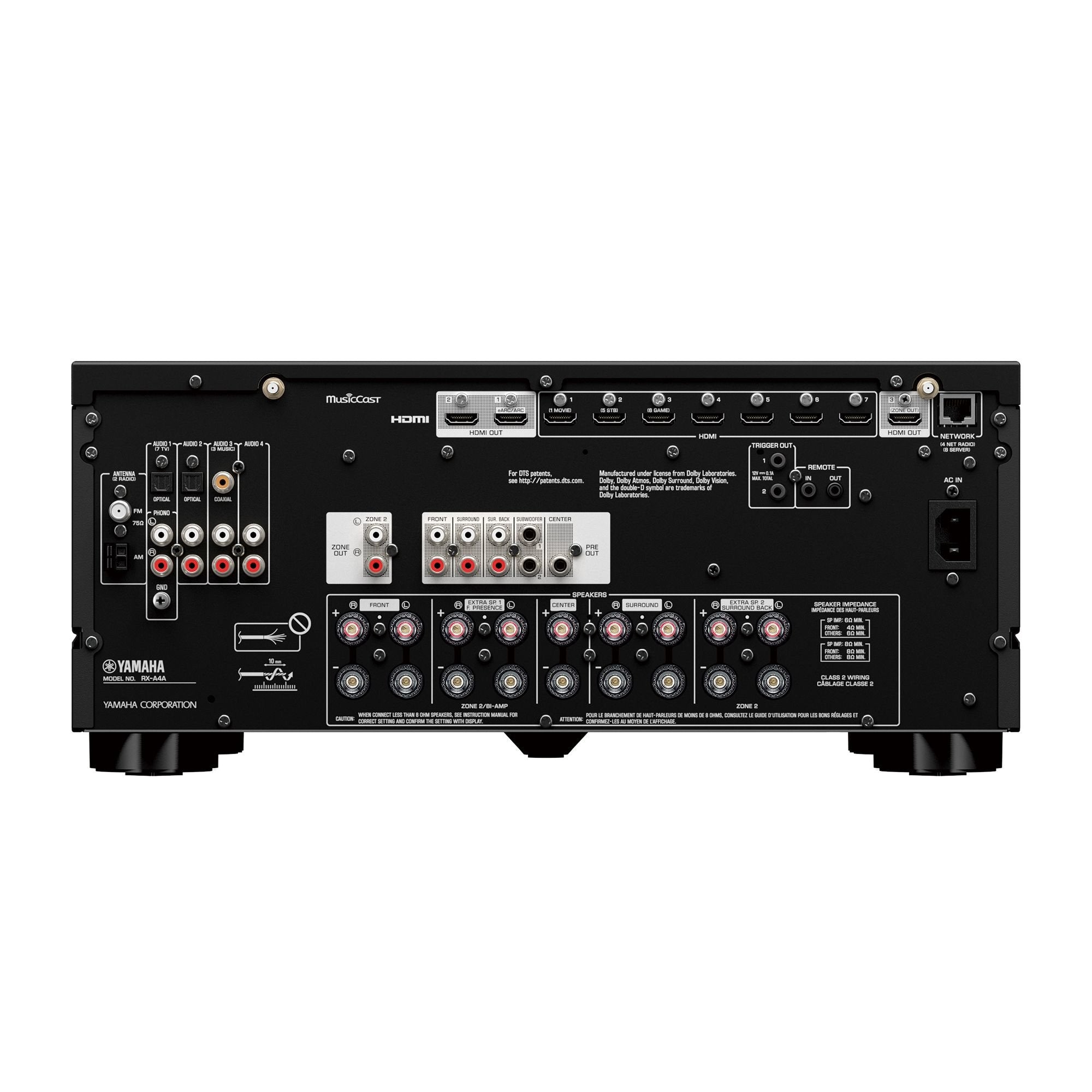 Yamaha Av-Receiver Avreceiver Rx-A4a Rxa4a Negro Negro (Rxa4abl)
