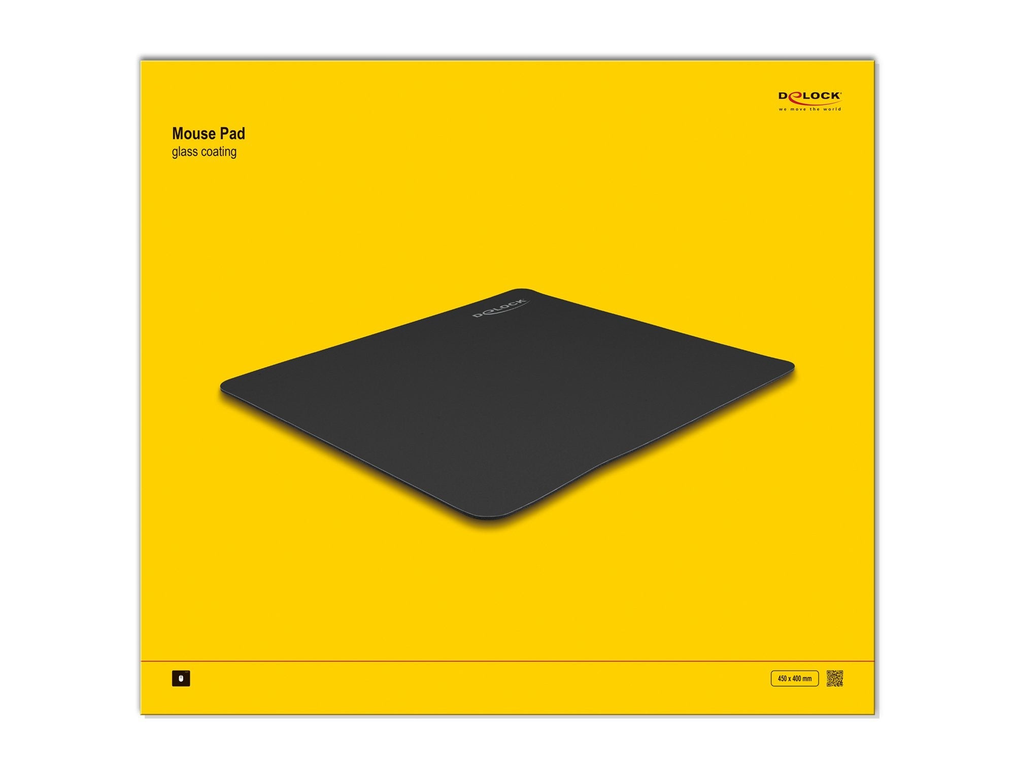 Delock Ratonpad Negro 450 X 400 Mm "Glas"-Beschichtung
