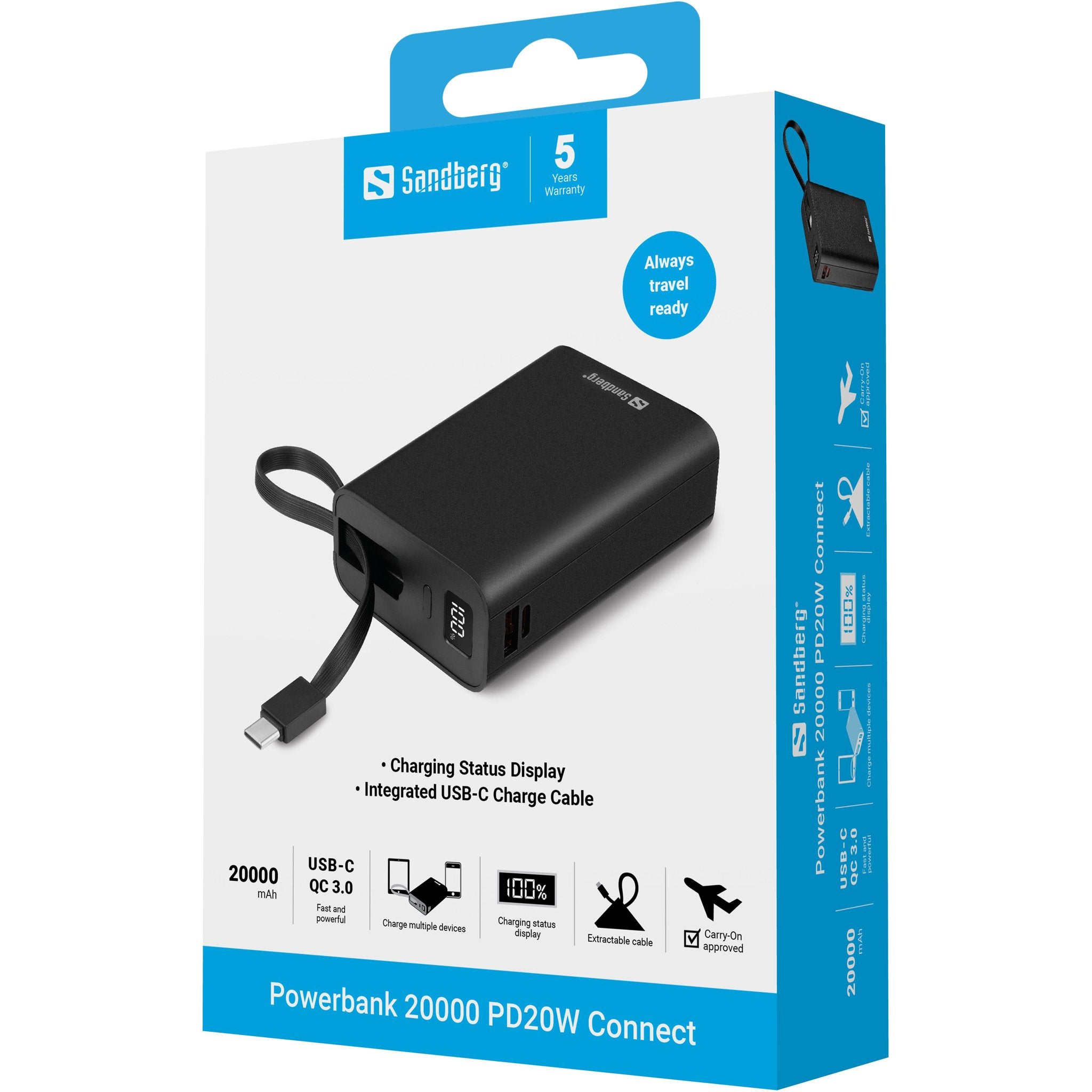 EAN 5705730421129 - Sandberg Powerbank 20000 PD20W Connect imagen 5