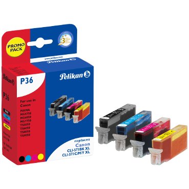 Pelikan Patrone Canon P36 Comp. 4er-Pack Bk/Cy/Ye/Ma