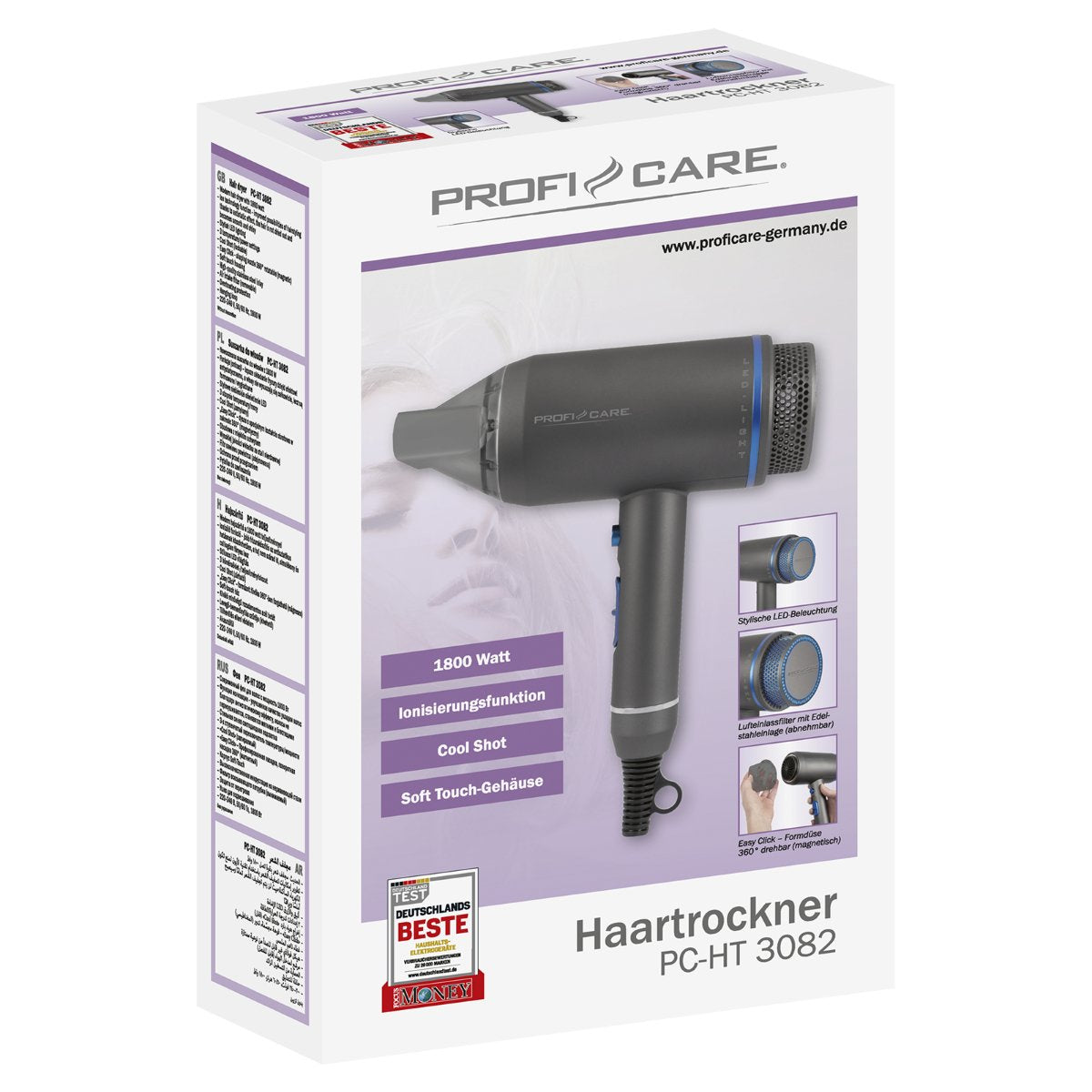 EAN 4006160308204 - ProfiCare 330820 secador 1800 W Azul, Gris imagen 7