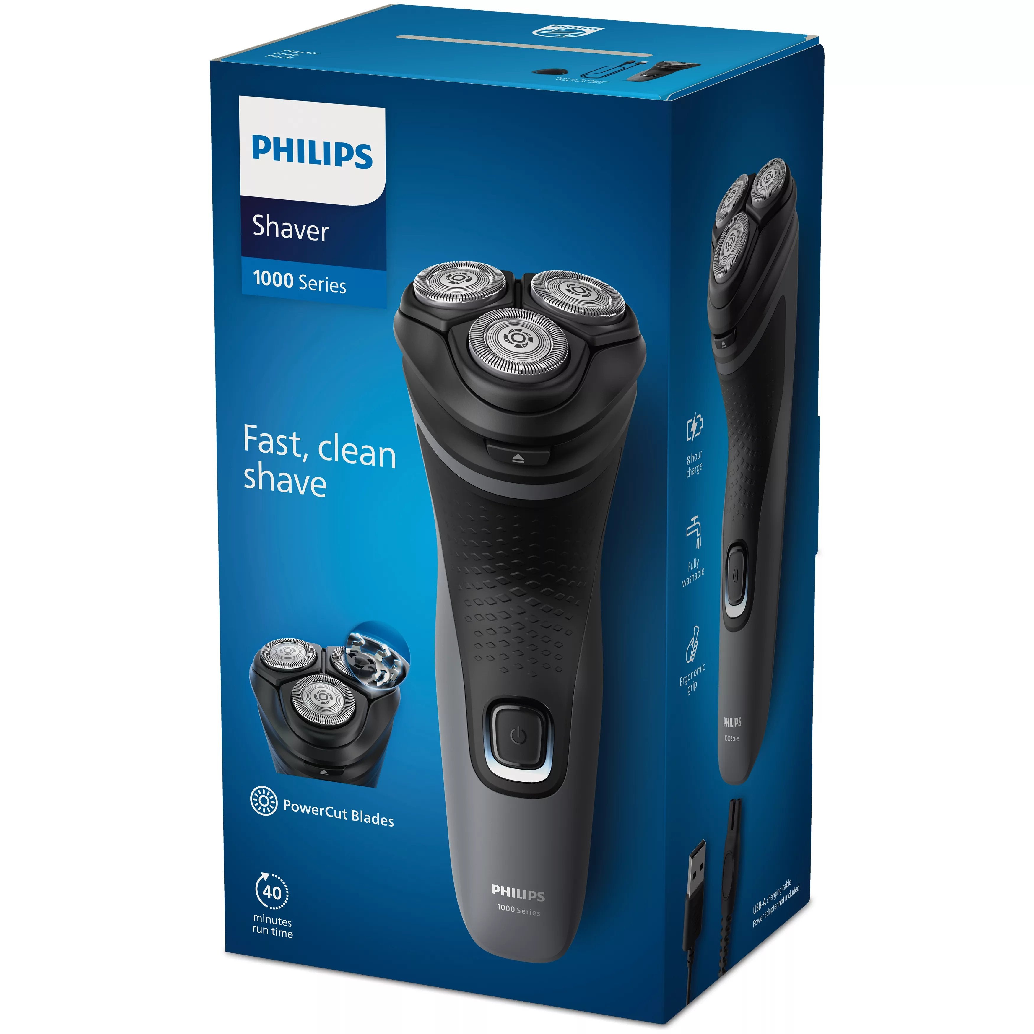 EAN 8720689018821 - Philips SHAVER 1000 S1142/00 afeitadora Máquina de afeitar de rotación Recortadora Negro, Gris imagen 2