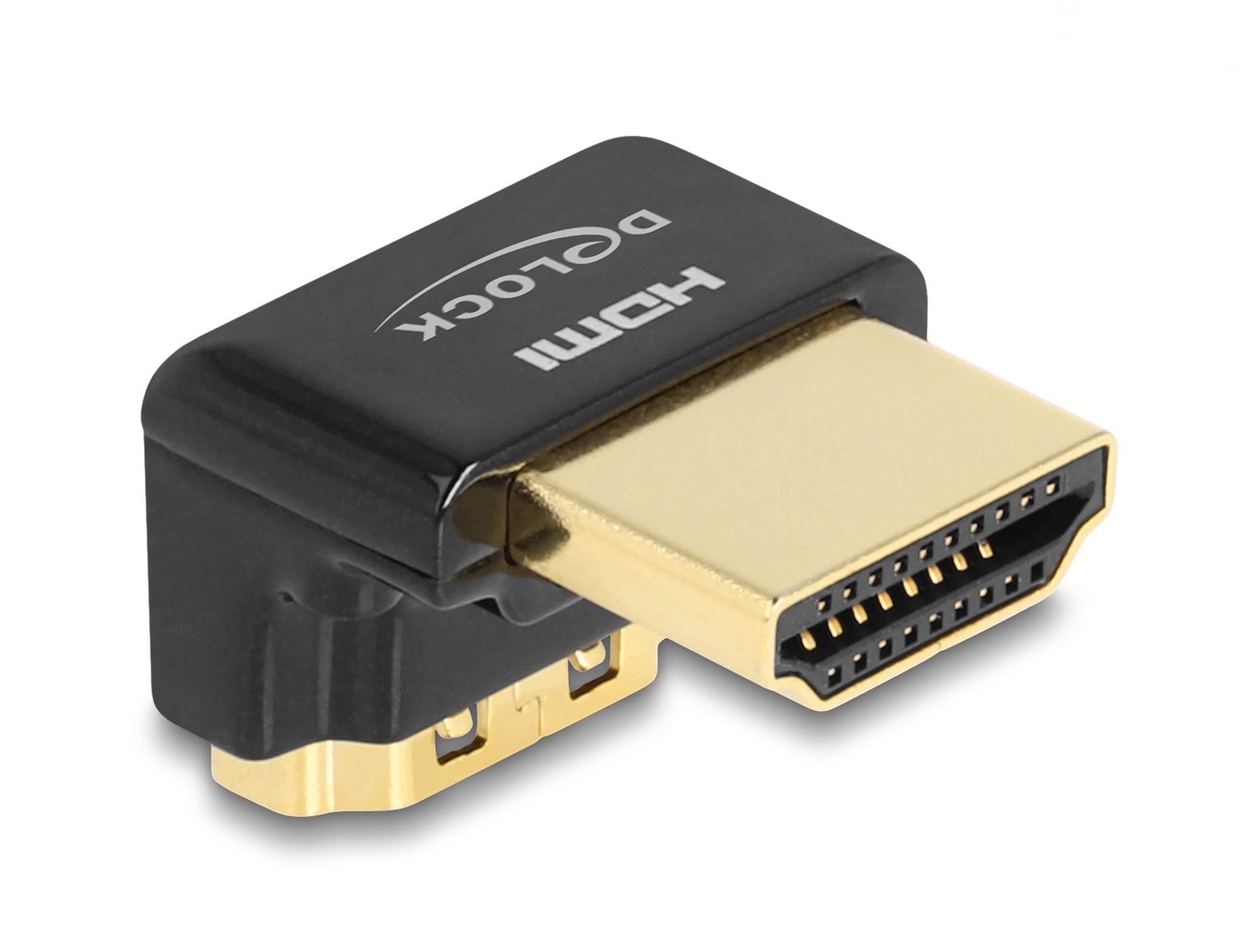 Delock Hdmi Adapter Stecker Zu Buchse 90° Unten Gewinkelt 8k 60 Hz Metall