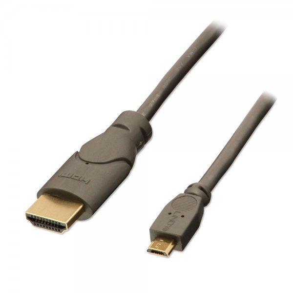 Lindy Cable Mhl 0.5m Hdmi - Usb 2.0 Micro B M/M 0,5 M Micro Usb Negro, Antracita