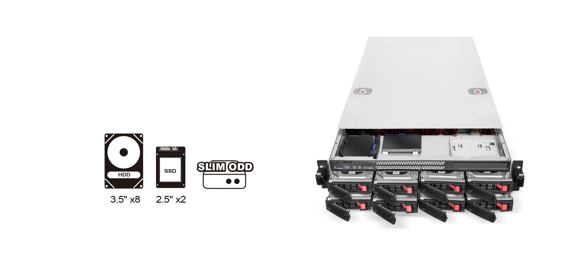 EAN 4710679813875 - Silverstone RM22-308 Caja de disco duro (HDD) Negro, Blanco 2.5/3.5" imagen 2