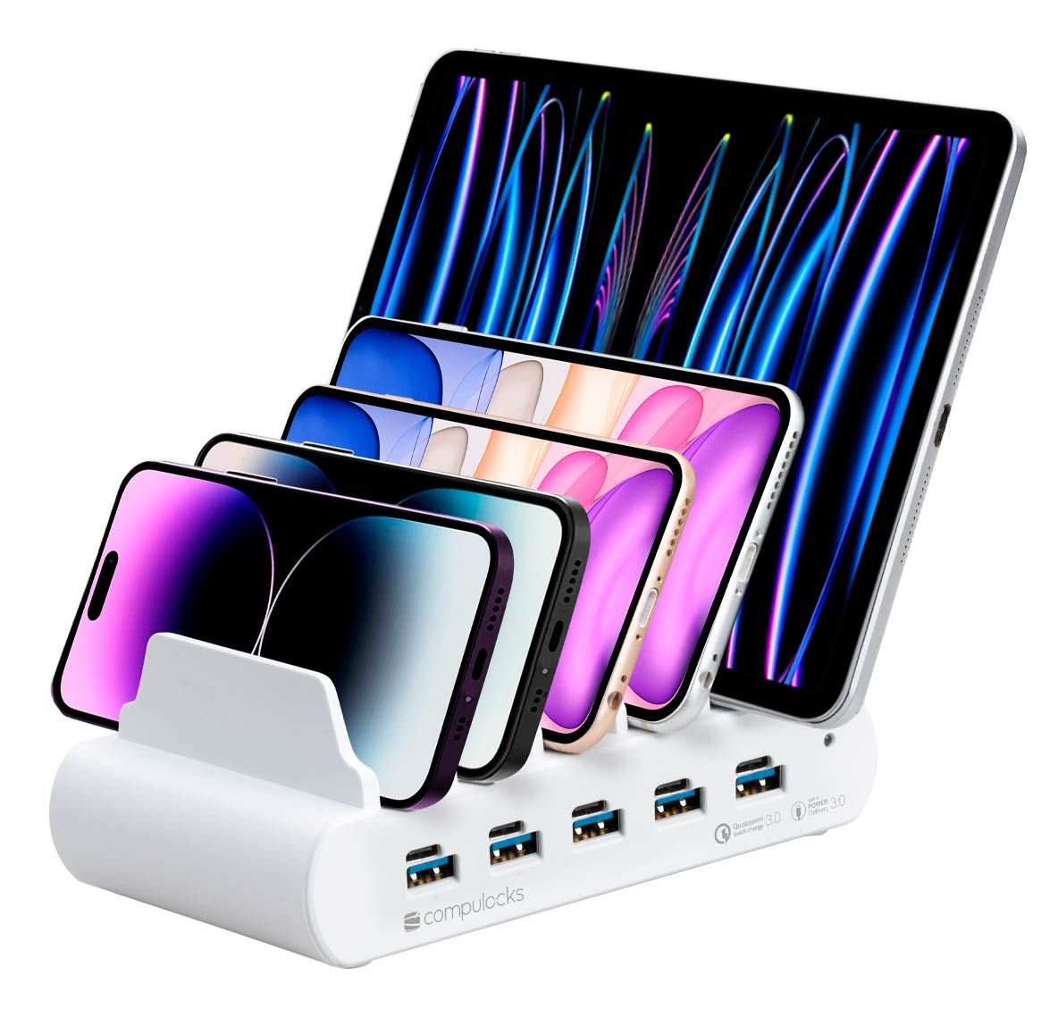 EAN 0819472024854 - Compulocks 5 Ports USB Charging Dock Station Smartphone, Tableta Blanco Corriente alterna Interior imagen 4