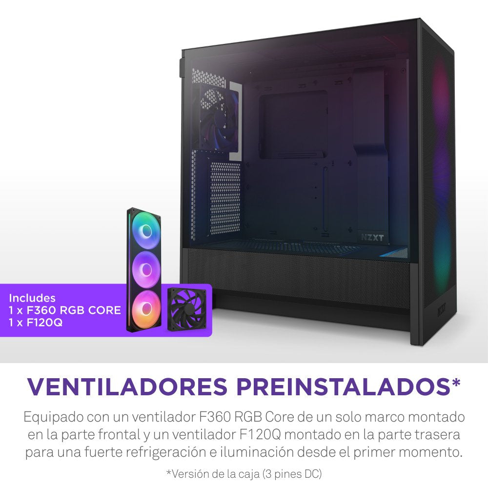 EAN 5056547205878 - NZXT H5 Flow RGB Midi Tower Negro imagen 11