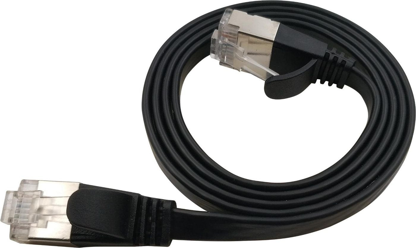 Flat U/Ftp Cat6a Black 3.5m Awg 32/7, Pvc, 1 85x6mm Stp-Fl6a-00350-Blk