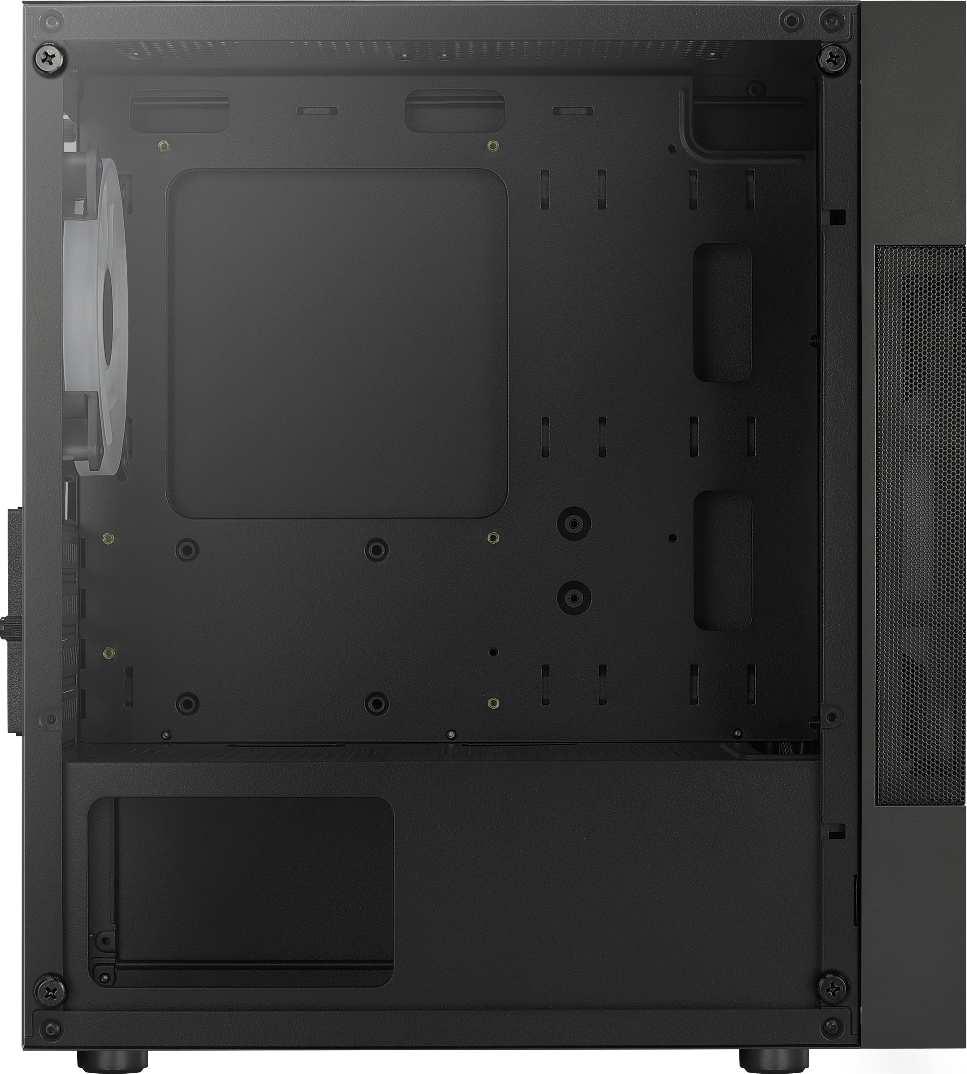 Caja Pc Aerocool Atomic Lite V1 Mini-Tower, Frgb, Vidrio Templado - Negro