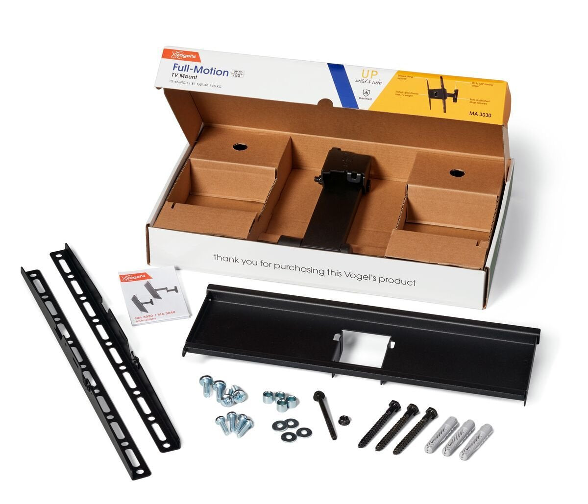 Vogel'S Ma3030-C1 Negro Soporte De Pared Para Tv De 32" A 65" Gira 120º Inclinable 15º