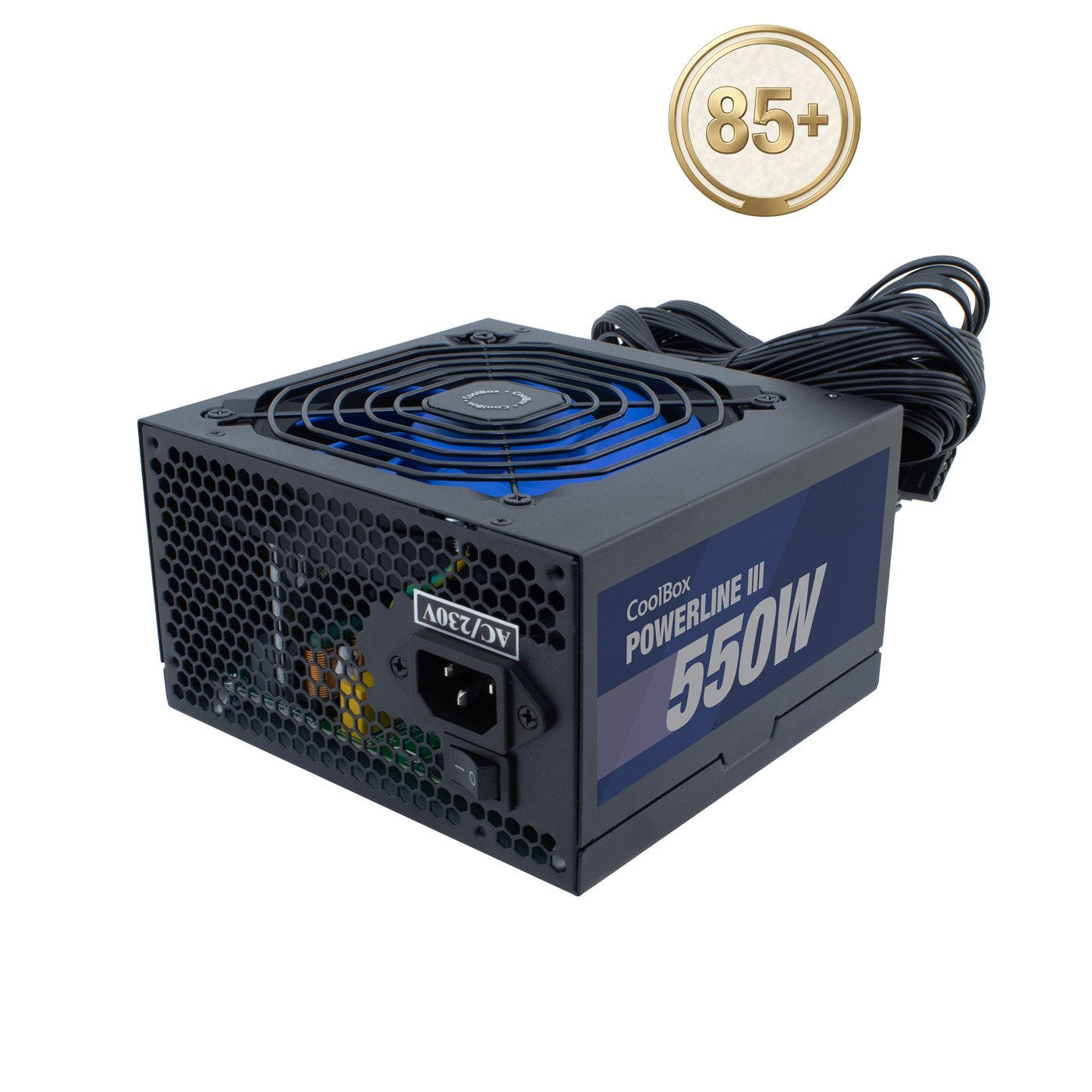 Fuente De Alimentacion Coolbox Atx Powerline Iii 550w 85%Efi Coo-Fapw3-550
