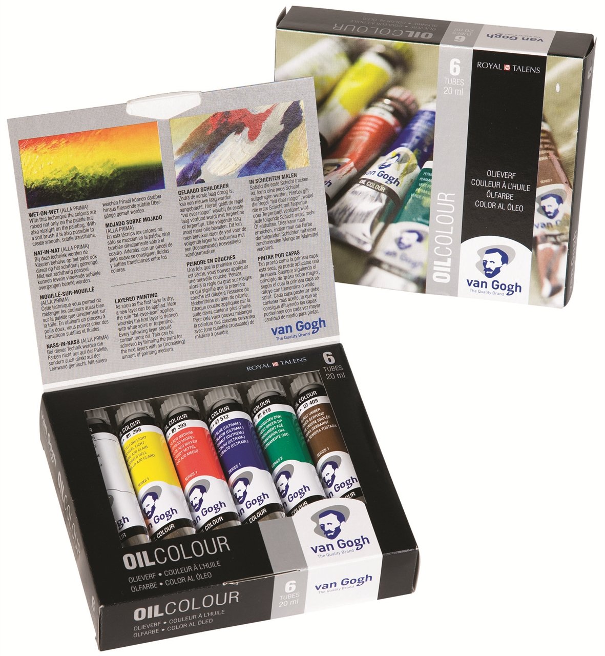 EAN 8712079231392 - Van Gogh 02821406 pintura al óleo 20 ml Tubo Azul, Verde, Rojo, Umbra, Blanco, Amarillo imagen 1