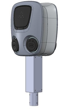 EAN 7350084190931 - Charge Amps Aura Poste para instalación de punto de recarga Acero inoxidable imagen 2