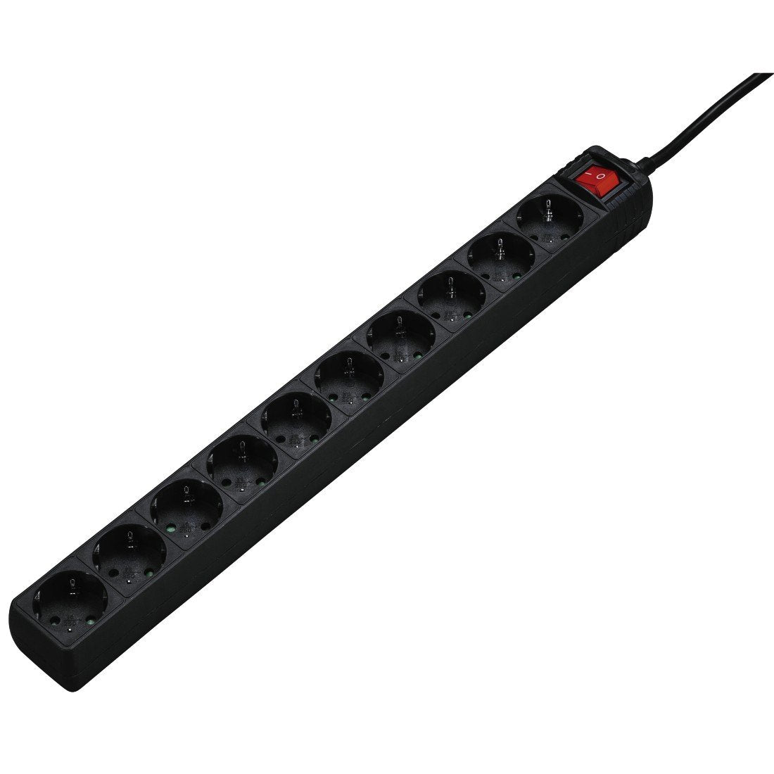 Regleta Hama 10tomas Negra C/Interruptor