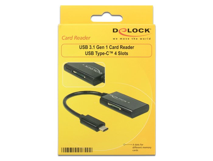 EAN 4043619917402 - DeLOCK 91740 lector de tarjeta USB 3.2 Gen 1 (3.1 Gen 1) Type-C Negro imagen 3