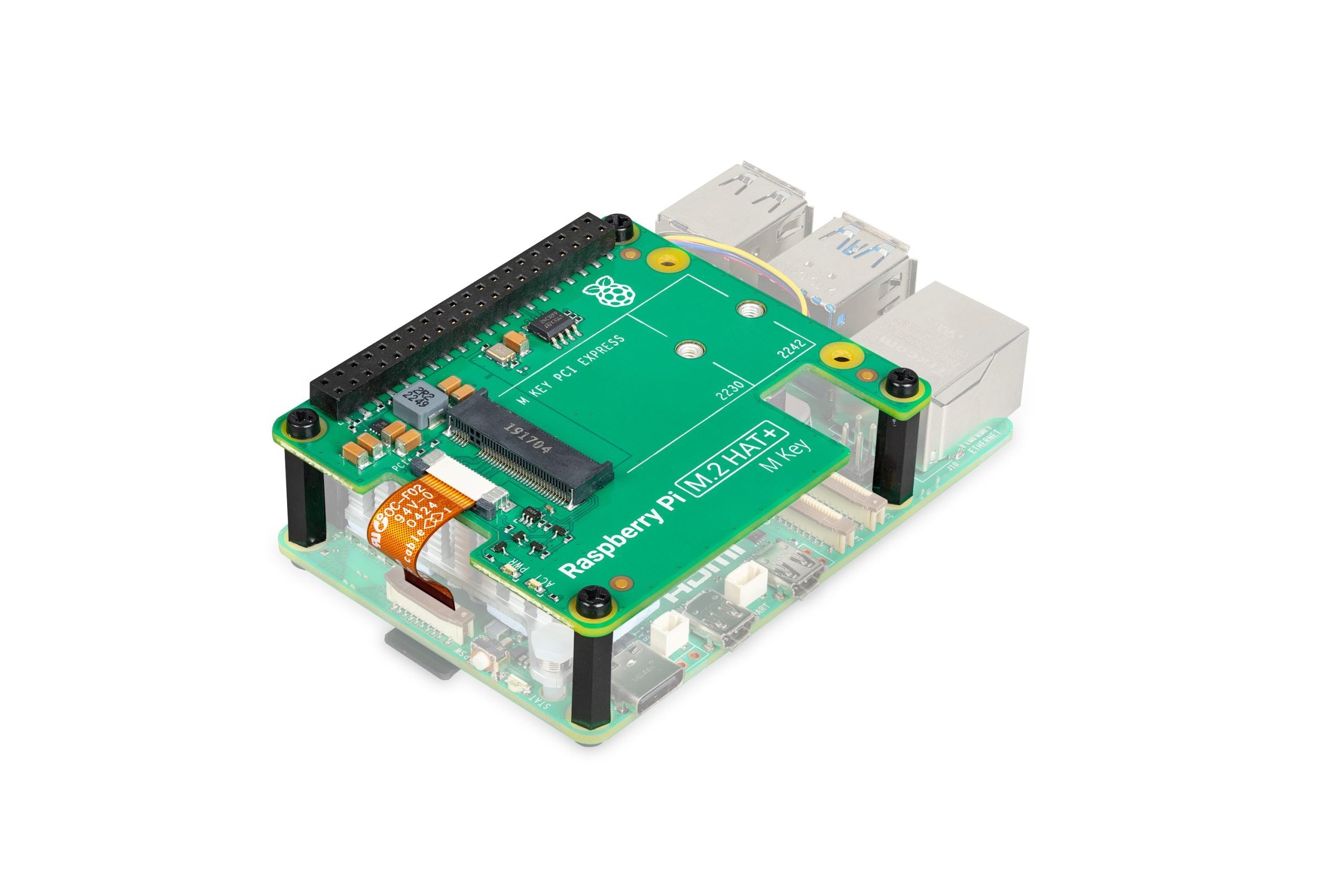 EAN 5056561803463 - Raspberry Pi M.2 HAT+ Tarjeta de expansión Verde imagen 1