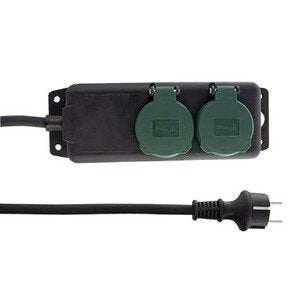 Rev 0512467555 Base Múltiple 1,4 M 2 Salidas Ac Exterior Negro, Verde