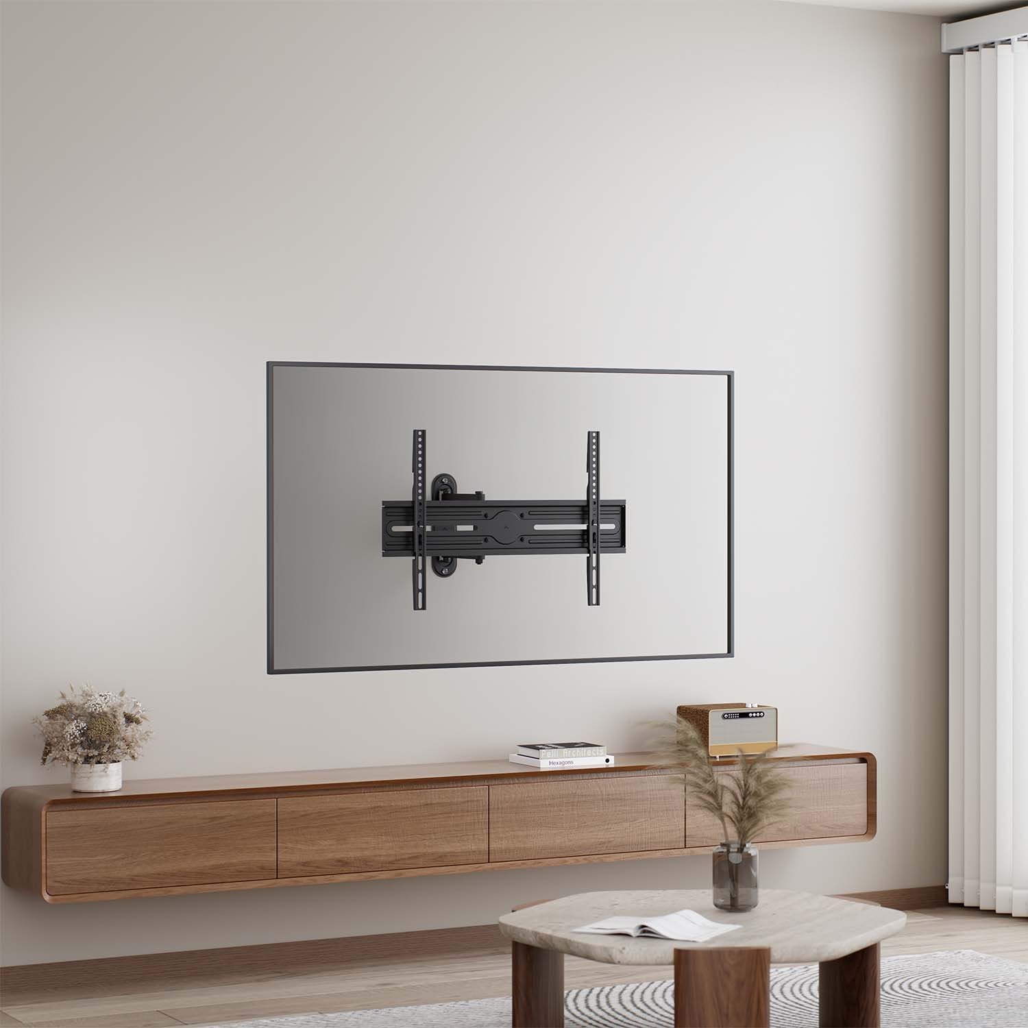 Aisens Soporte Eco Giratorio, Inclinable Y Nivelable Para Monitor/Tv 35kg De 37-70, Negro