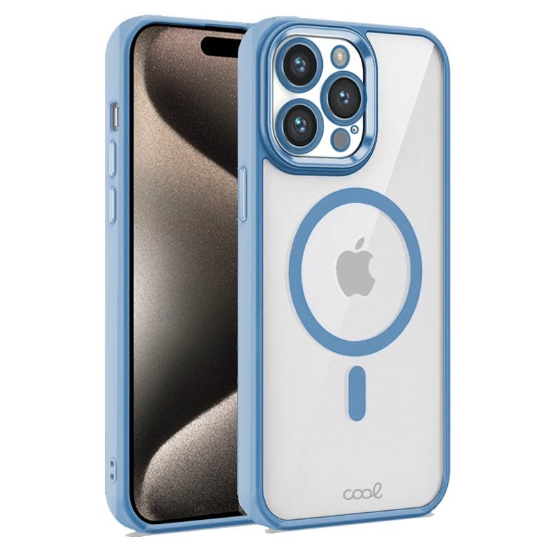 Funda Cool Iphone 15 Pro Max Mag Celeste