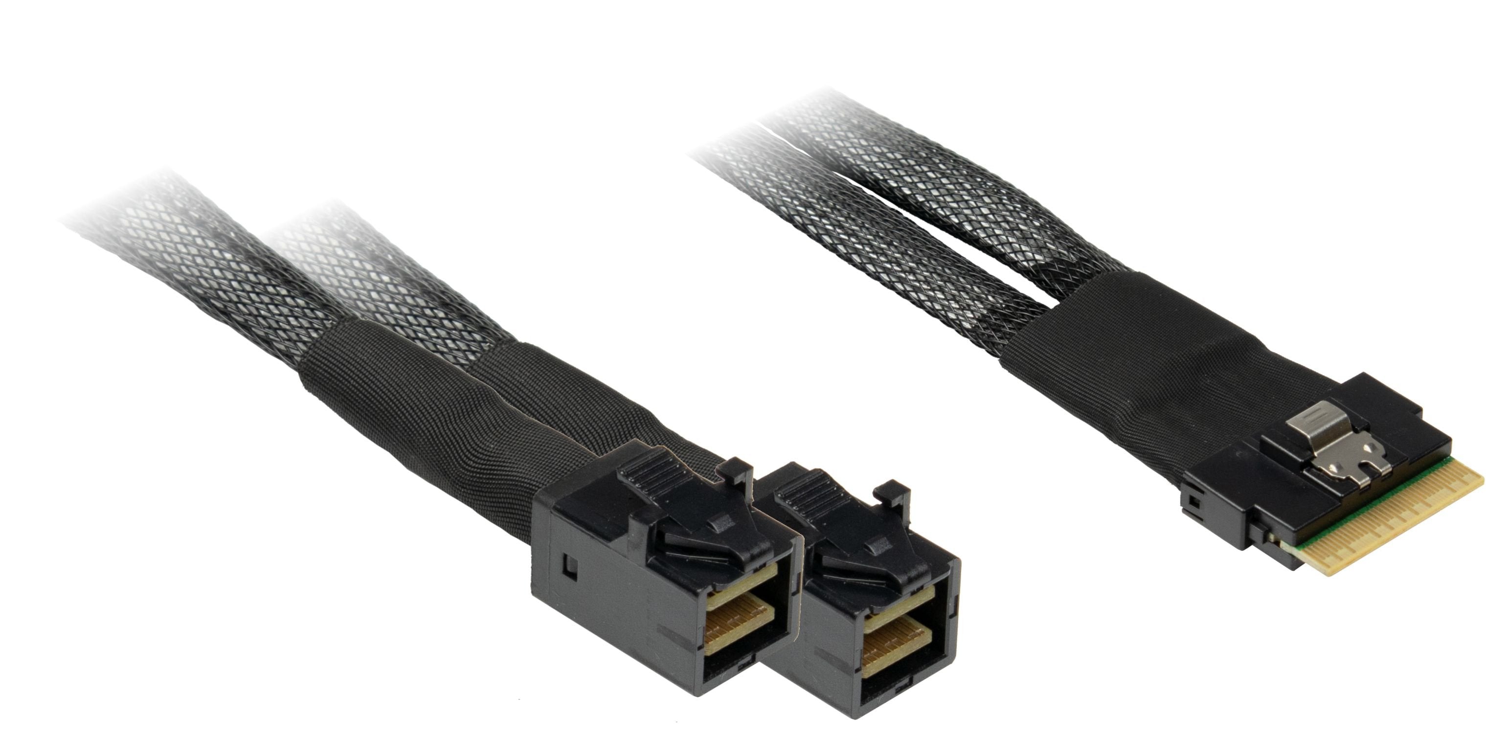 EAN 4260455648745 - Inter-Tech SFF-8654 8i - 2x SFF-8643 24 Gbit/s Negro imagen 1