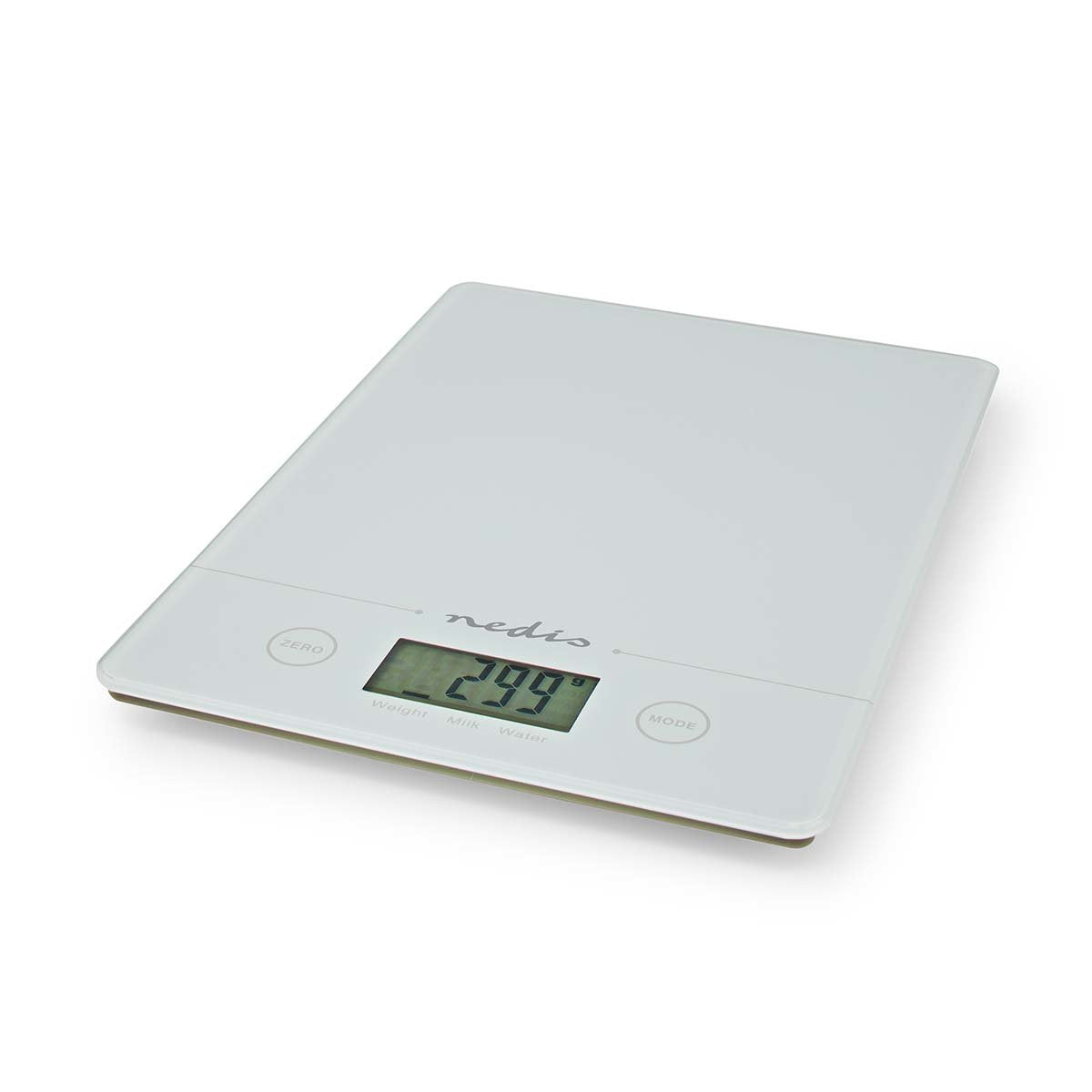 Nedis Bascula De Cocina Digital Cristal 3mm / Plastico Blanco