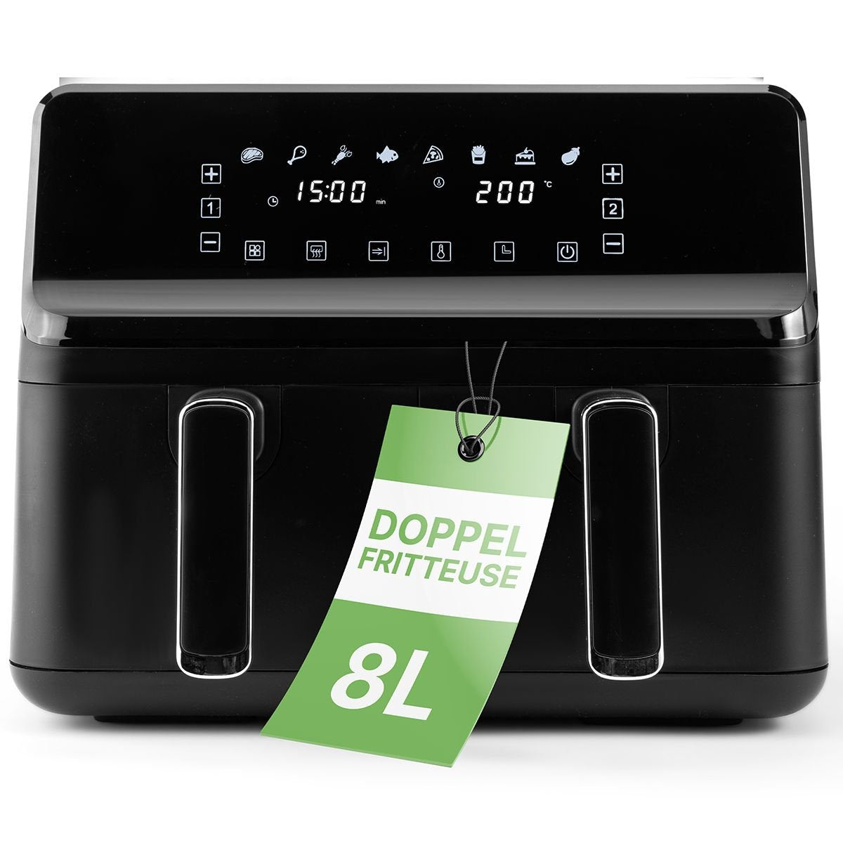 EAN 4006160586510 - Clatronic FR 3804 H Doble 8 L 2700 W Freidora de aire caliente Negro imagen 2