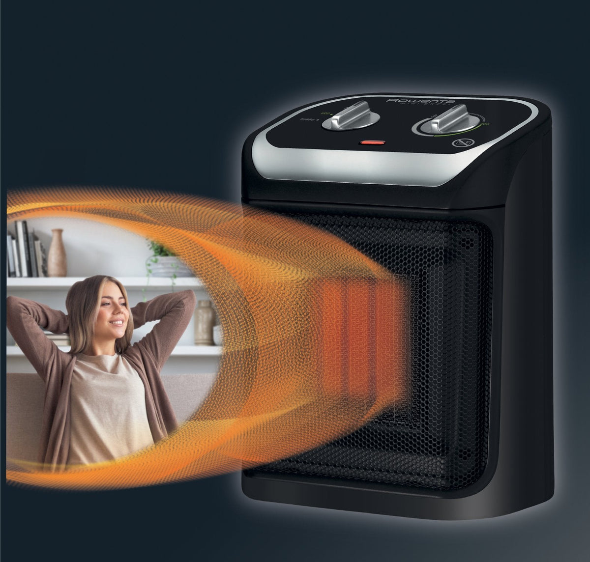 Calefactor Con Ventilador Rowenta Mini Excel Keramik (Negro) So9261