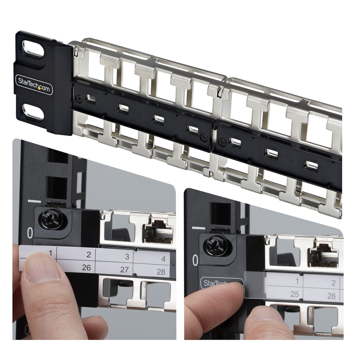 Startech.Com Startech - Leeres Keystone-Patchpanel - Para Rj45 - Apto Para Montaje En Pared, Rack Montable - Cat 6a/8 - Stp/Utp - Negro - 1u - 48.3 Cm (19")