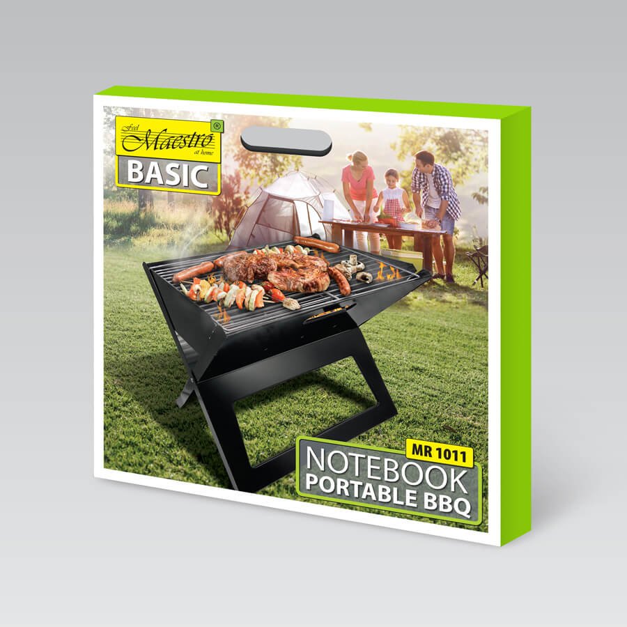 Parrilla Plegable En Maletín 45x30x35 Cm Maestro Mr-1011