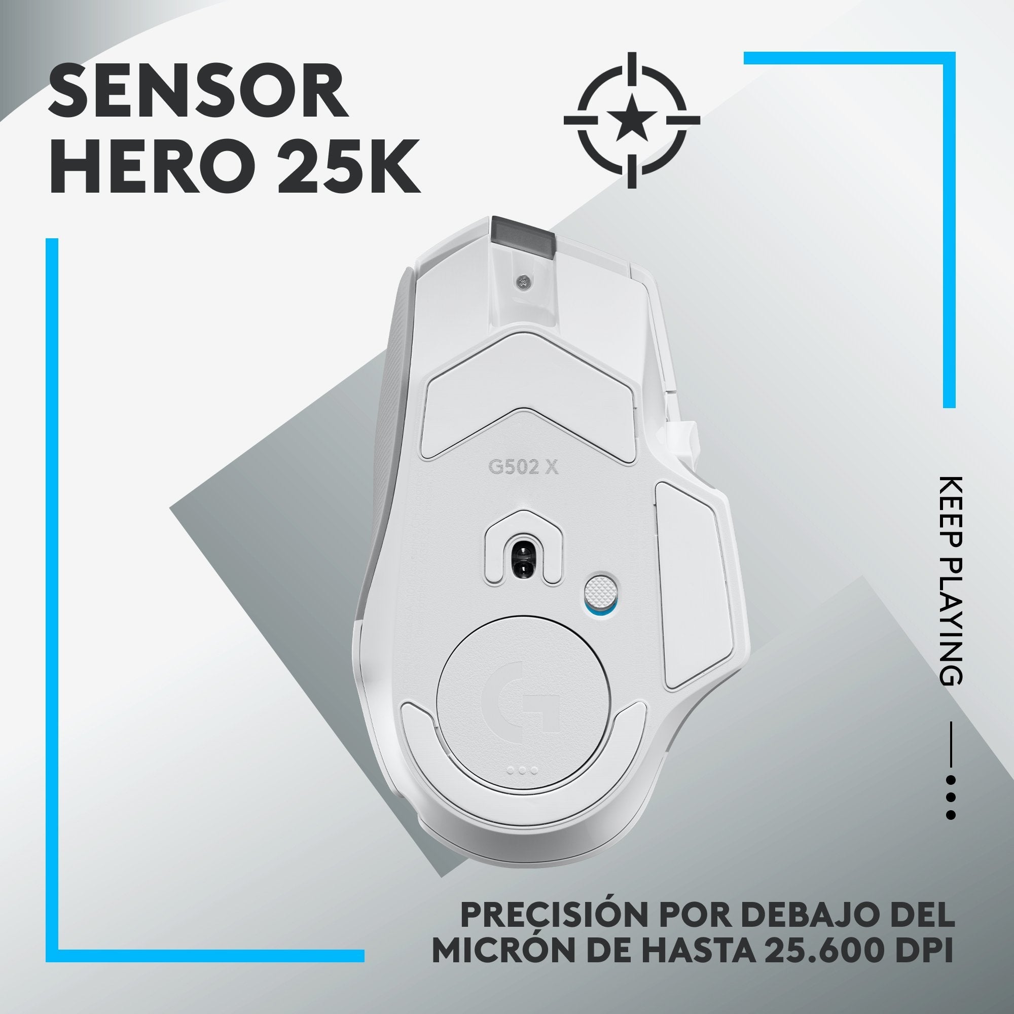 Logitech G G502 X Lightspeed Ratón Mano Derecha Rf Inalámbrico Óptico 25600 Dpi