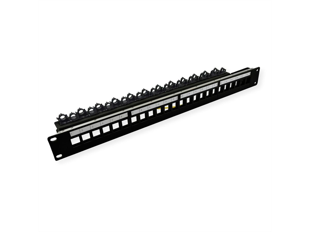 Roline 19"-Keystone-Modultrger 24ports Geschirmt Blank Clipbef. (26.11.0390)