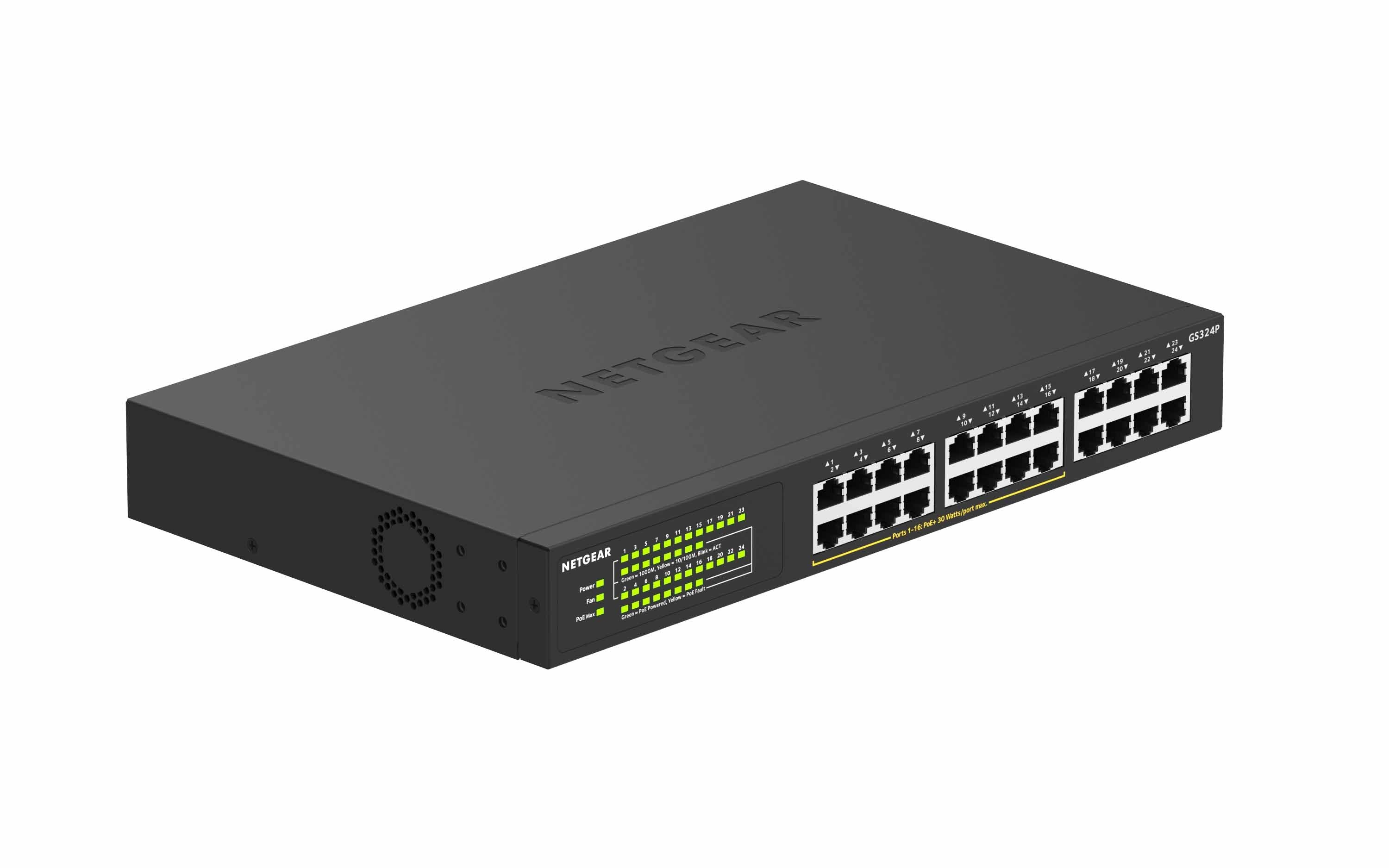 EAN 0606449144802 - NETGEAR GS324P No administrado Gigabit Ethernet (10/100/1000) Energía sobre Ethernet (PoE) 1U Negro imagen 7
