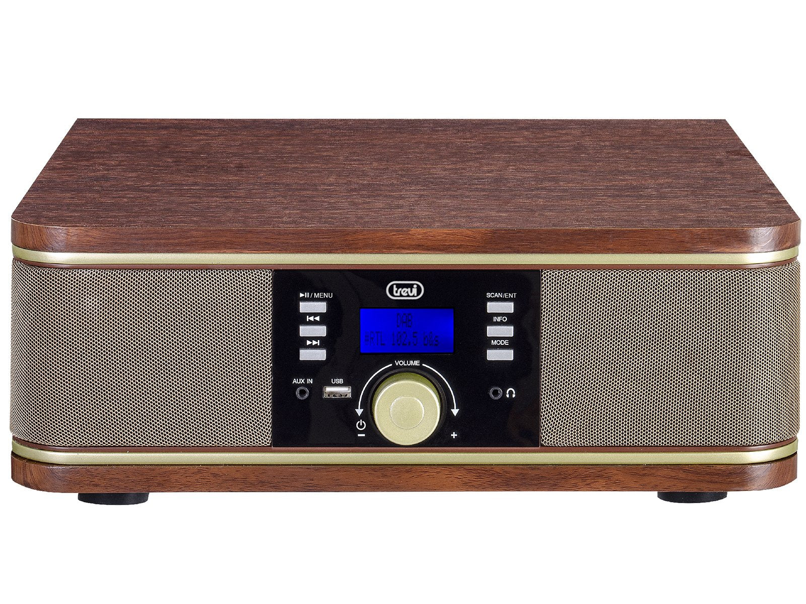 Stereo Turntable Dab+ Bluetooth Usb Aux-In Trevi Tt 1042 Dab